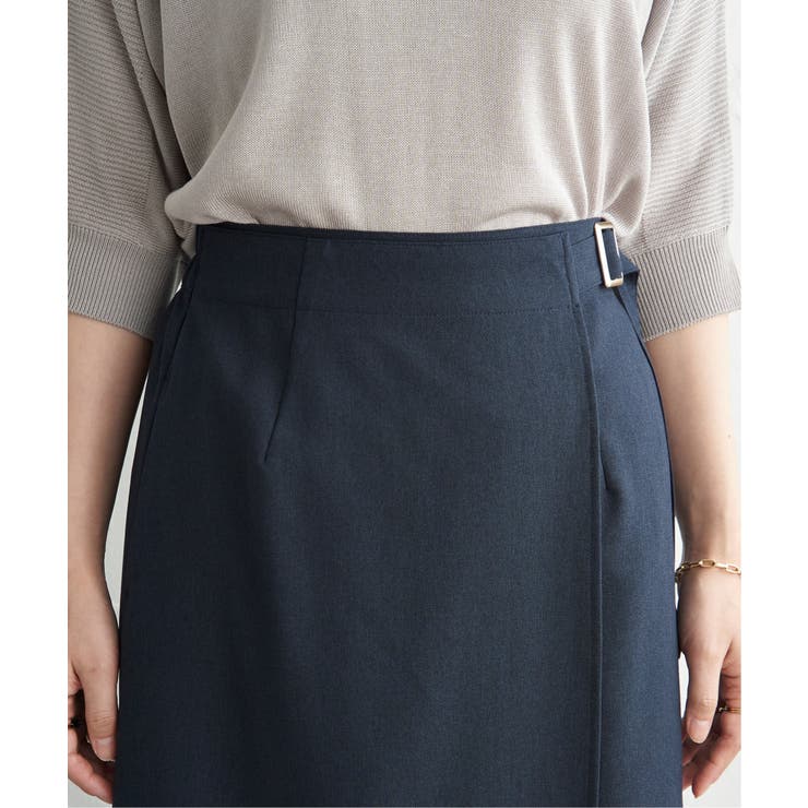 バックル付きラップ風スカート | ikka  | 詳細画像30 