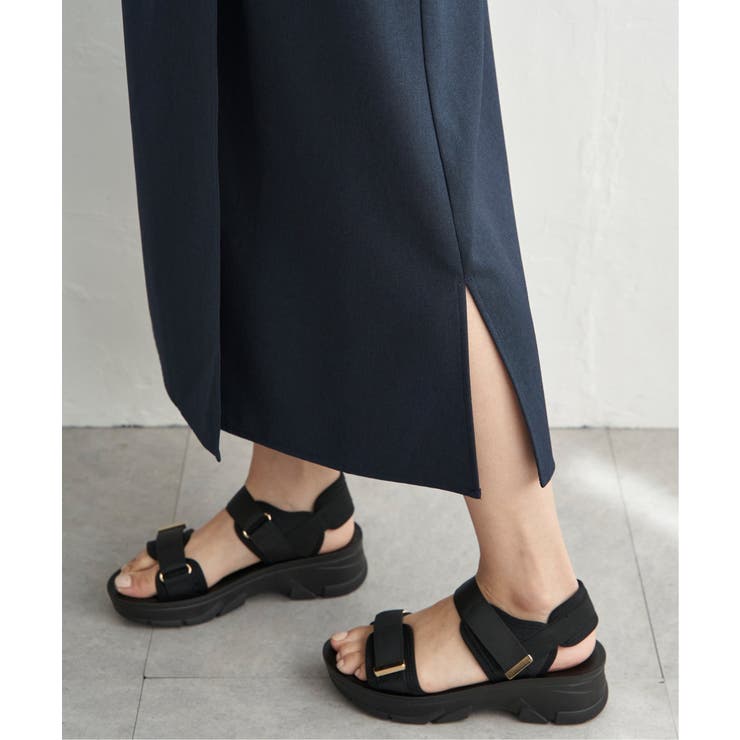 バックル付きラップ風スカート | ikka  | 詳細画像33 