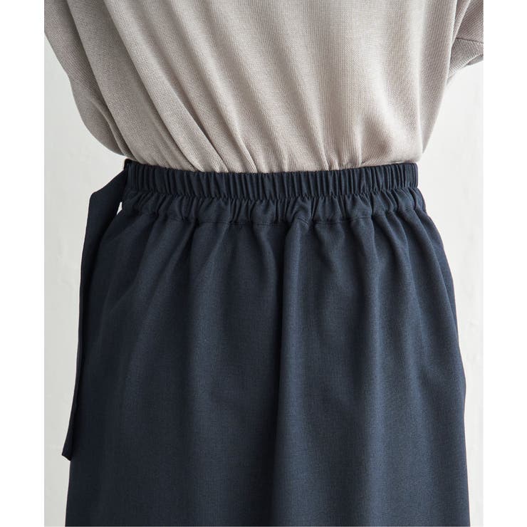 バックル付きラップ風スカート | ikka  | 詳細画像34 