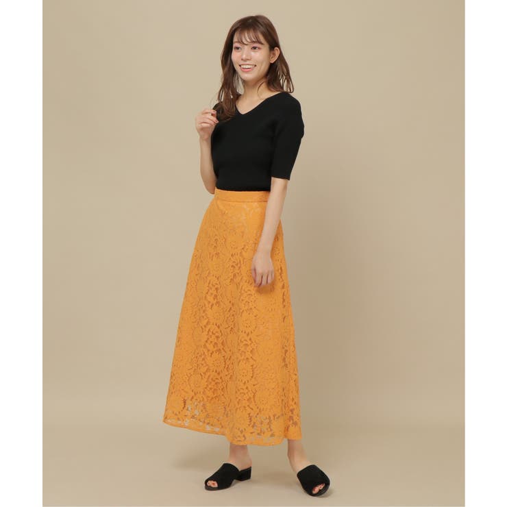 ラッセルレースナロースカート | ikka  | 詳細画像13