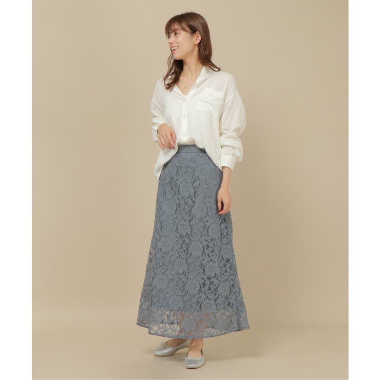 ラッセルレースナロースカート | ikka  | 詳細画像14