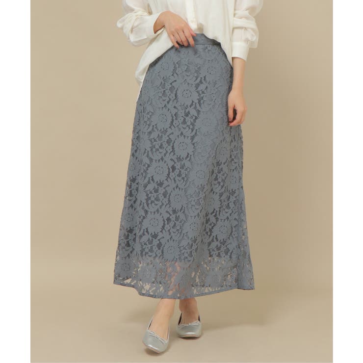 ブラウン | ラッセルレースナロースカート | ikka