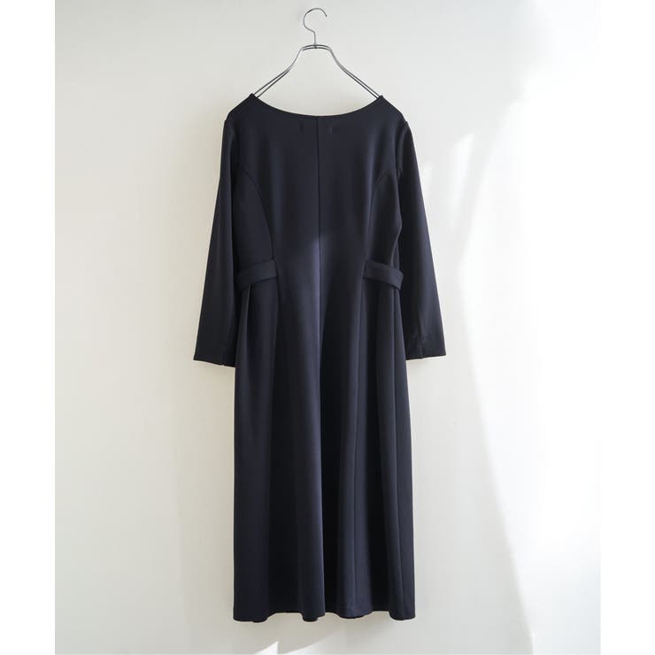 【フォーマル対応】カットジョーゼットウエストタブワンピース | ikka  | 詳細画像17 