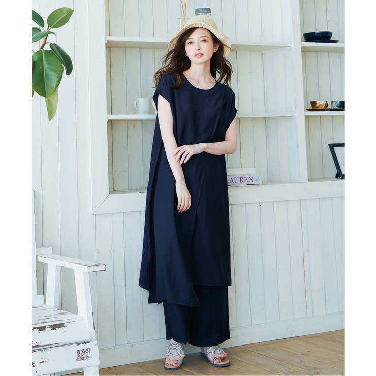 麻調合繊ワンピースセットアップ[品番：IKAW0016114]｜ikka （イッカ