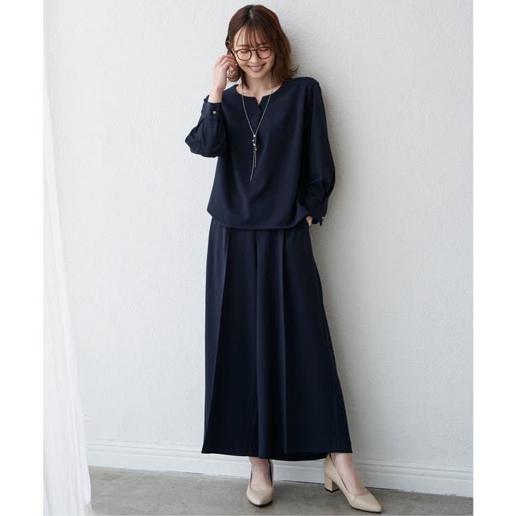 【フォーマル対応／2点セット】GOKU楽 長袖フレアセット | ikka  | 詳細画像2 