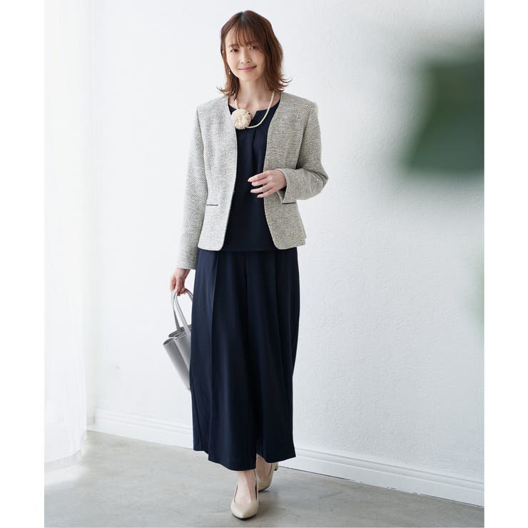 【フォーマル対応／2点セット】GOKU楽 長袖フレアセット | ikka  | 詳細画像3 