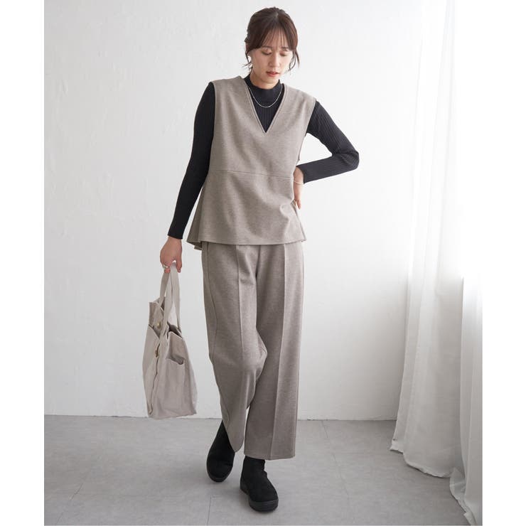 モカ | 【2点セット】GOKU楽ペプラムジレセット | ikka 