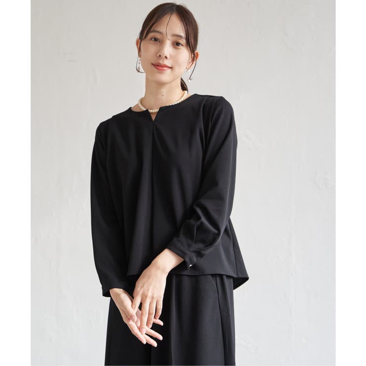 【フォーマル対応／2点セット】GOKU楽 長袖フレアセット | ikka  | 詳細画像8 