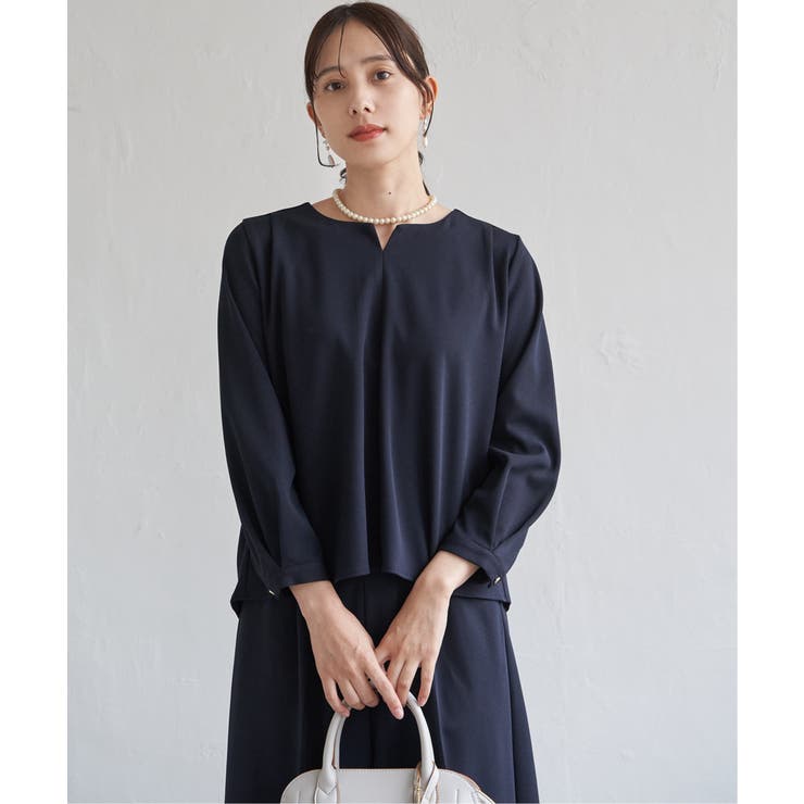 【フォーマル対応／2点セット】GOKU楽 長袖フレアセット | ikka  | 詳細画像14 