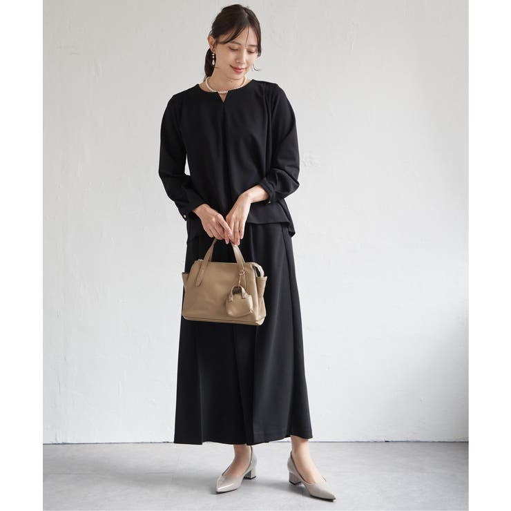 【フォーマル対応／2点セット】GOKU楽 長袖フレアセット | ikka  | 詳細画像3 