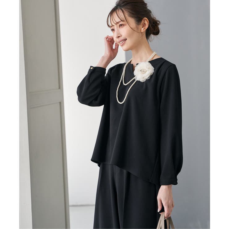 【フォーマル対応／2点セット】GOKU楽 長袖フレアセット | ikka  | 詳細画像4 