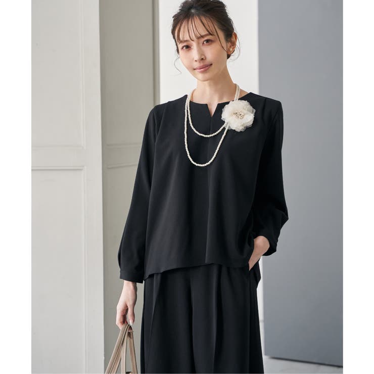 【フォーマル対応／2点セット】GOKU楽 長袖フレアセット | ikka  | 詳細画像5 