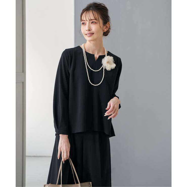 【フォーマル対応／2点セット】GOKU楽 長袖フレアセット | ikka  | 詳細画像6 