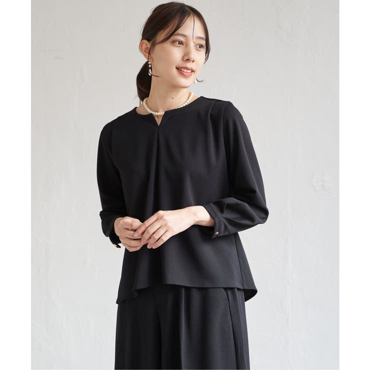 【フォーマル対応／2点セット】GOKU楽 長袖フレアセット | ikka  | 詳細画像7 