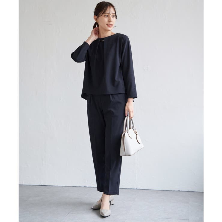 ネイビーブルー | 【フォーマル対応／2点セット】GOKU楽 長袖セットアップ | ikka 