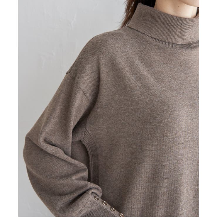 タートルニットスリットワンピース | ikka  | 詳細画像17