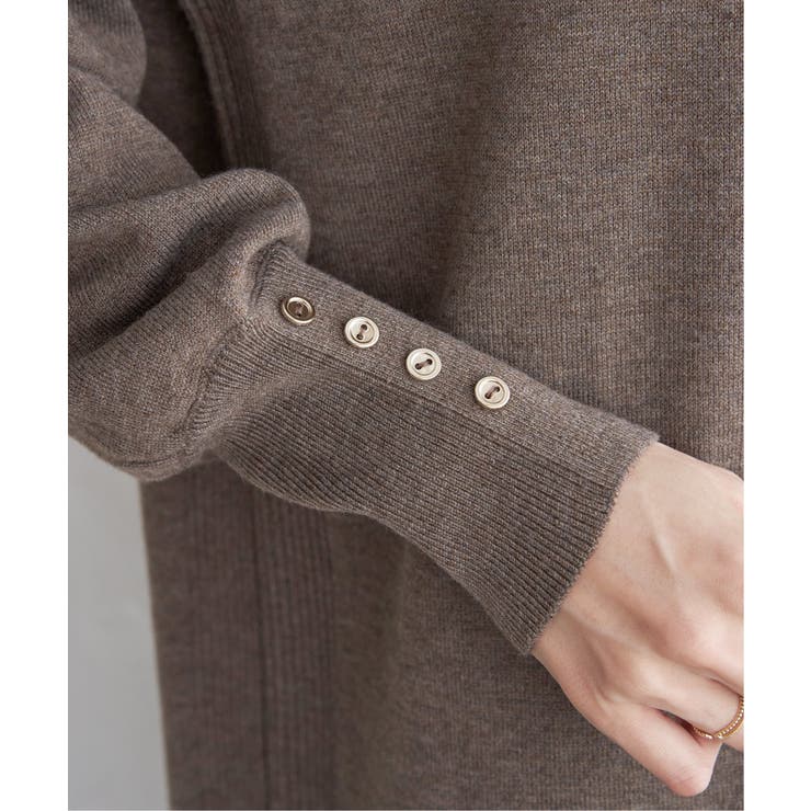 タートルニットスリットワンピース | ikka  | 詳細画像18