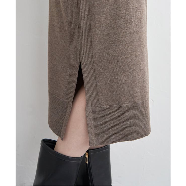 タートルニットスリットワンピース | ikka  | 詳細画像19