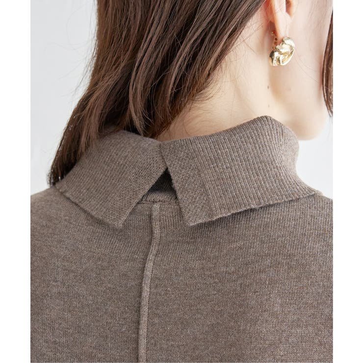 タートルニットスリットワンピース | ikka  | 詳細画像20