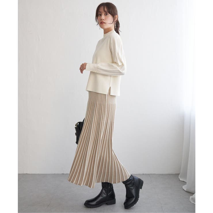 コーヒー | 【2点セット】配色ニットアップ | ikka 