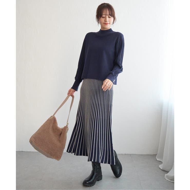 【2点セット】配色ニットアップ | ikka  | 詳細画像2 