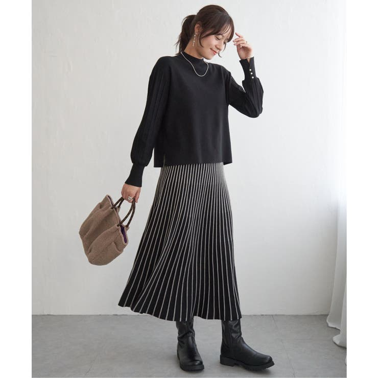 【2点セット】配色ニットアップ | ikka  | 詳細画像6 