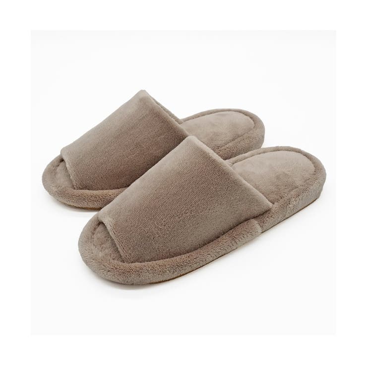 ベージュ | マイクロファイバー外縫いスリッパ | ikka 