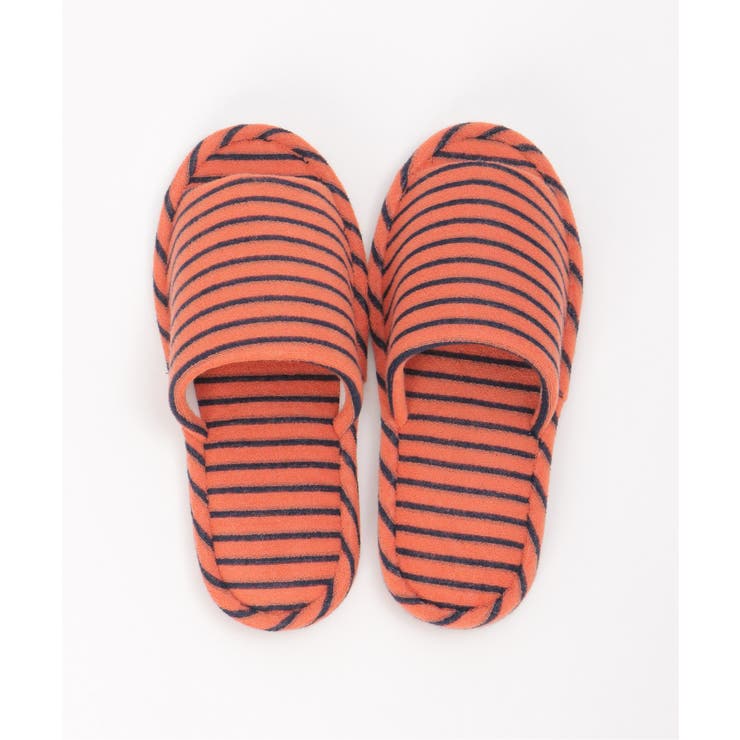 パイルボーダー外縫いスリッパ | ikka  | 詳細画像1 