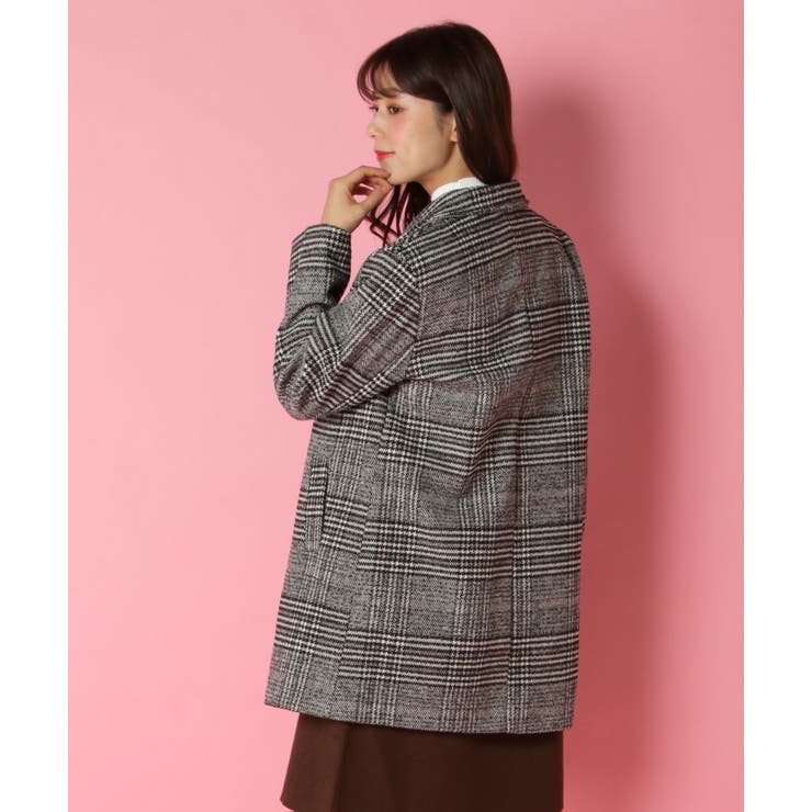 グレンチェックWコート | Candy Beans | 詳細画像8 