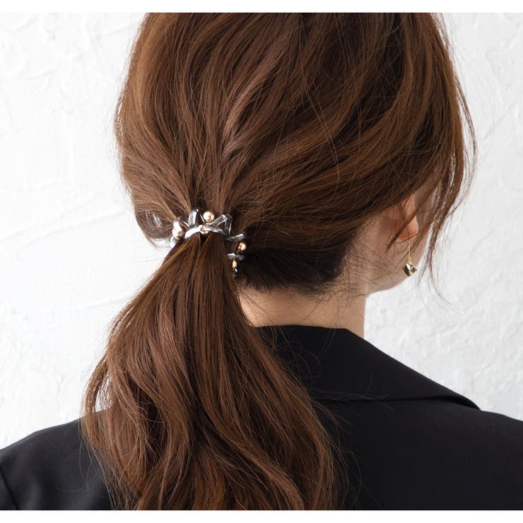 ヘアゴム スプリングヘアゴム 大人っぽい[品番：CRMA0005153