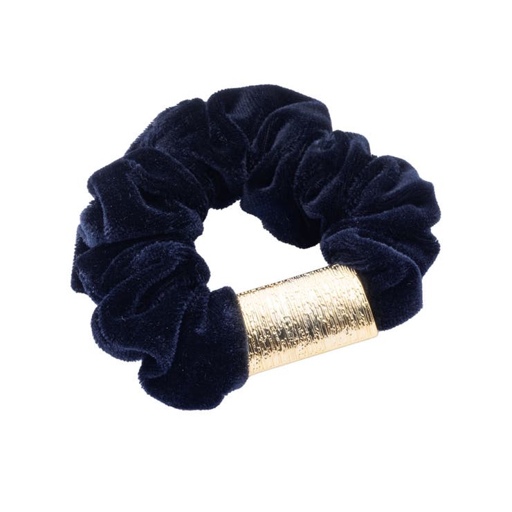 ネイビー | シュシュ ヘアゴム ベロア | CREAM-DOT