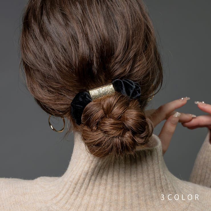 シュシュ ヘアゴム ベロア | CREAM-DOT | 詳細画像1 