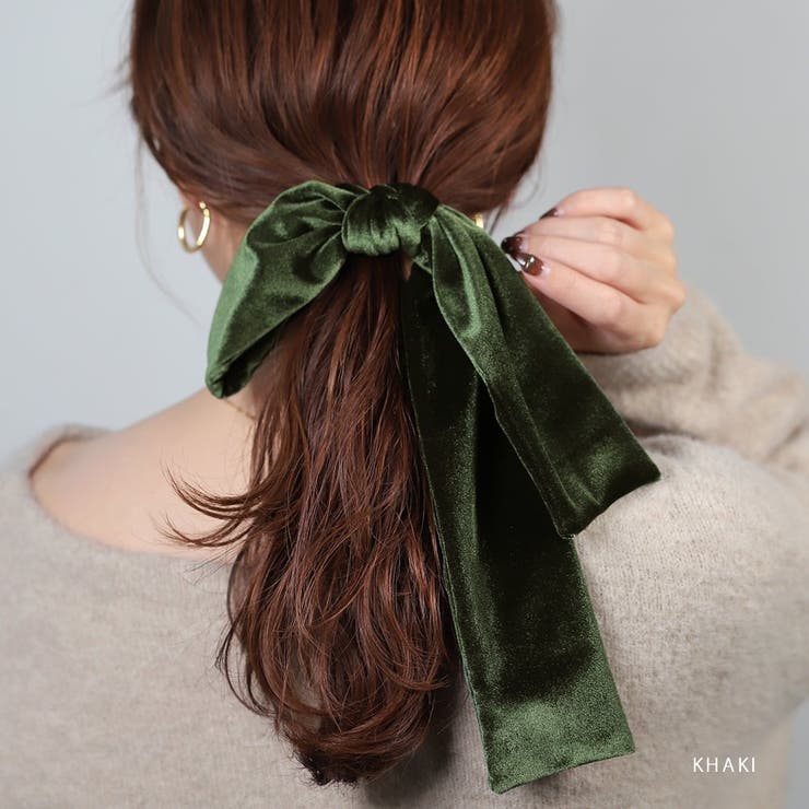 ポニーフック ベロア リボン | CREAM-DOT | 詳細画像5 