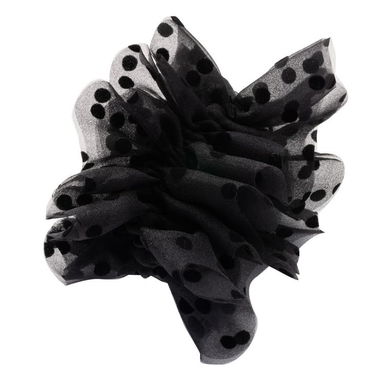 B：ブラック | シュシュ 大人 軽い | CREAM-DOT