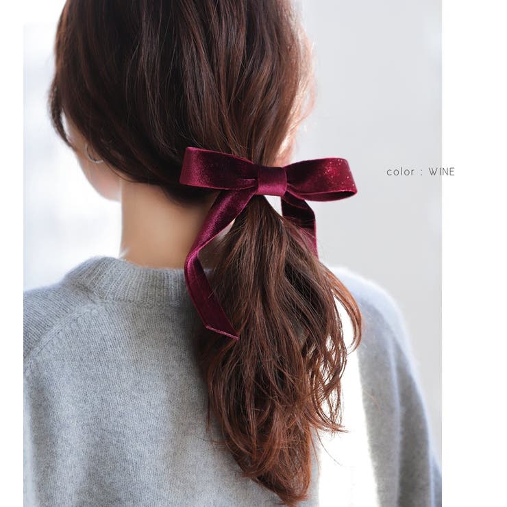 ポニーフック ベロア ヘアフック | CREAM-DOT | 詳細画像8 