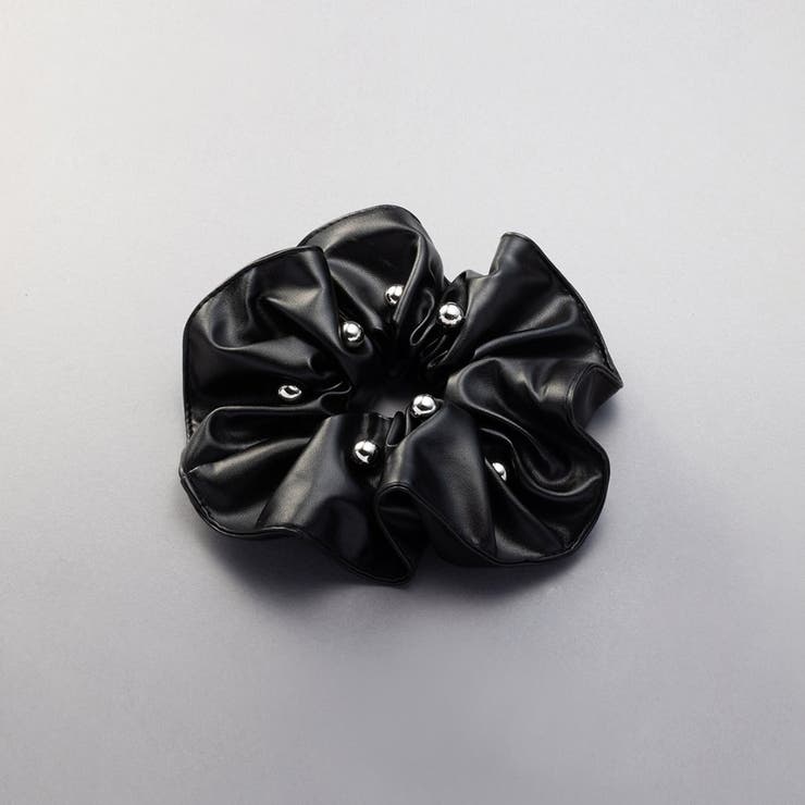 シュシュ レザー調 メタルボール | CREAM-DOT | 詳細画像3 