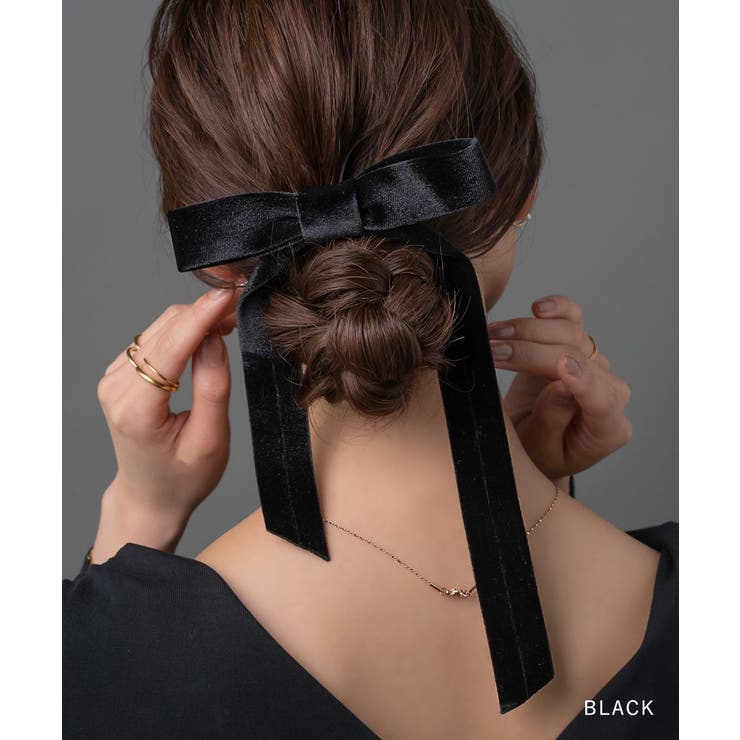 ポニーフック ベロア リボン | CREAM-DOT | 詳細画像7 