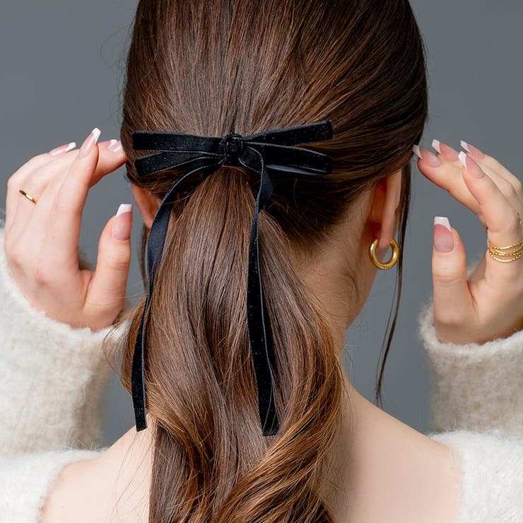 ポニーフック ベロア リボン | CREAM-DOT | 詳細画像7 