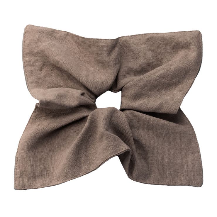 グレージュ | シュシュ スクエアシュシュ リネン | CREAM-DOT