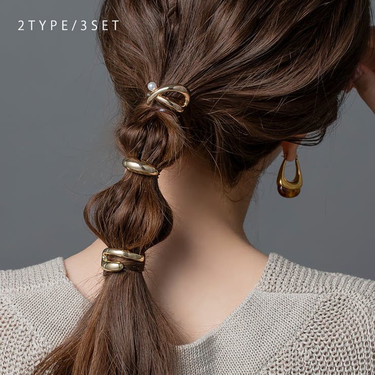 3点セット ポニーフック パール | CREAM-DOT | 詳細画像1 