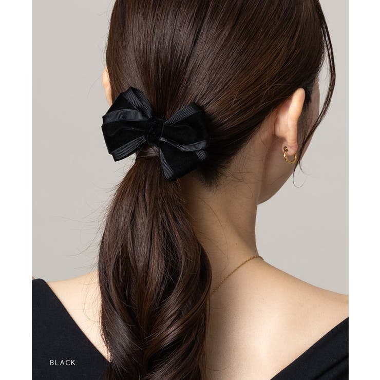 ポニーフック リボン ベロア | CREAM-DOT | 詳細画像7 