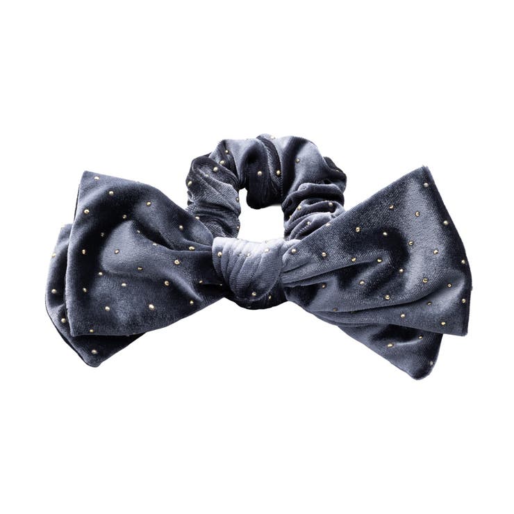 グレー | シュシュ リボン ベロア | CREAM-DOT