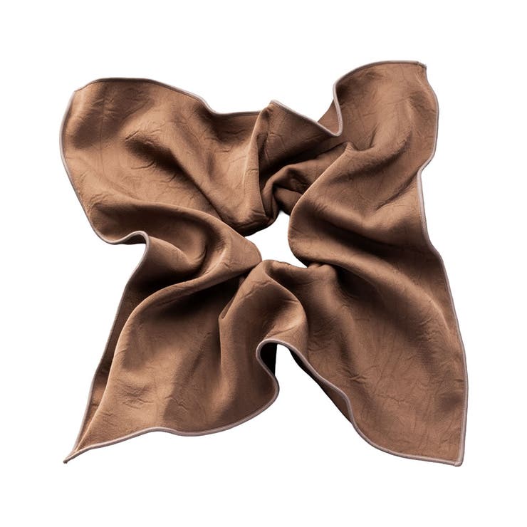 ブラウン | シュシュ スクエアシュシュ シワ加工 | CREAM-DOT