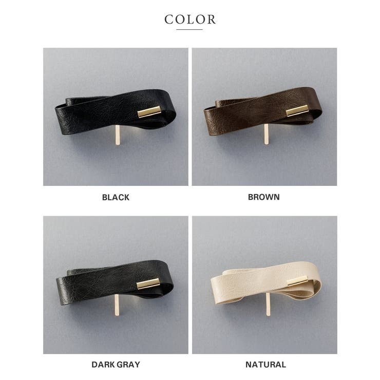 ポニーフック レザー調 リボン | CREAM-DOT | 詳細画像3 