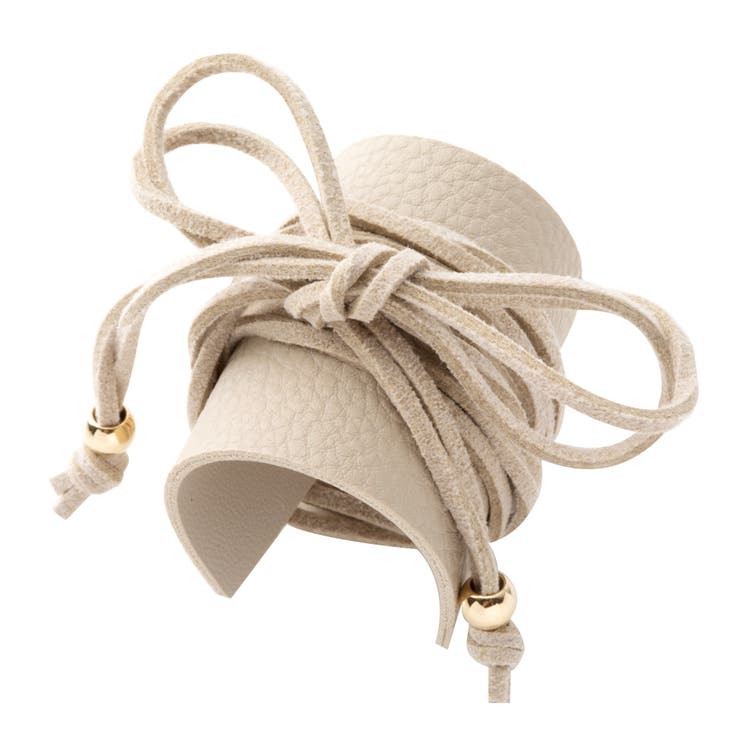 グレージュ | ラップポニー コードリボン スエード調 | CREAM-DOT