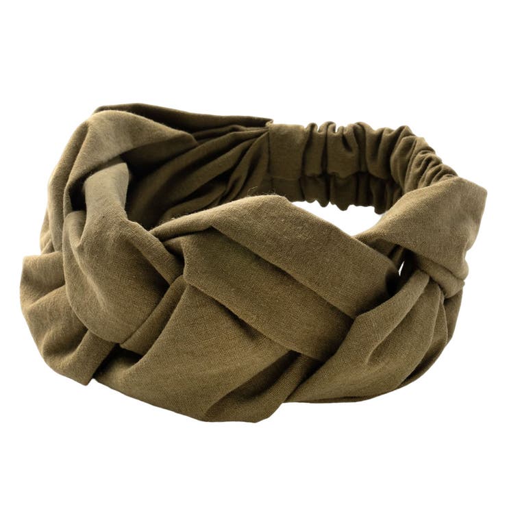 カーキ | ヘアターバン ヘアバンド 幅広 | CREAM-DOT