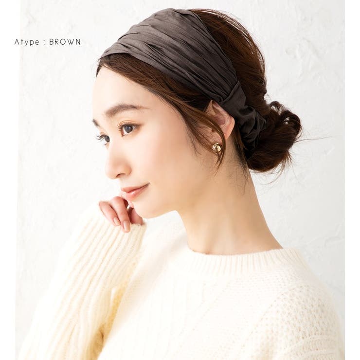 ヘアターバン ヘアバンド 幅広[品番：CRMA0007131]｜CREAM-DOT