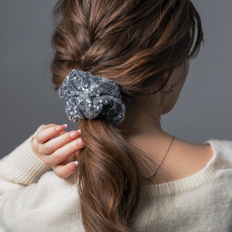 シュシュ ヘアゴム スパンコール[品番：CRMA0009805]｜CREAM-DOT