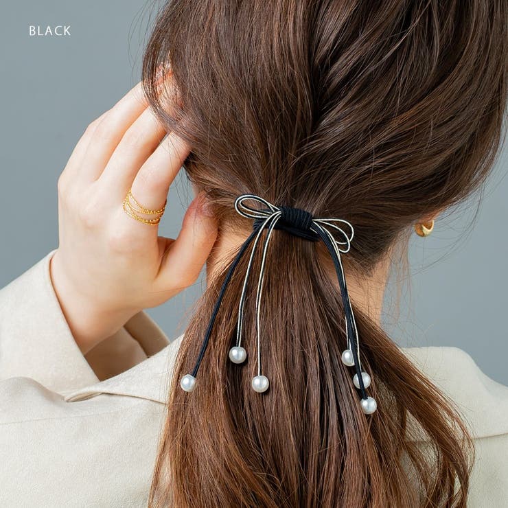 ヘアゴム パール リボン | CREAM-DOT | 詳細画像8 