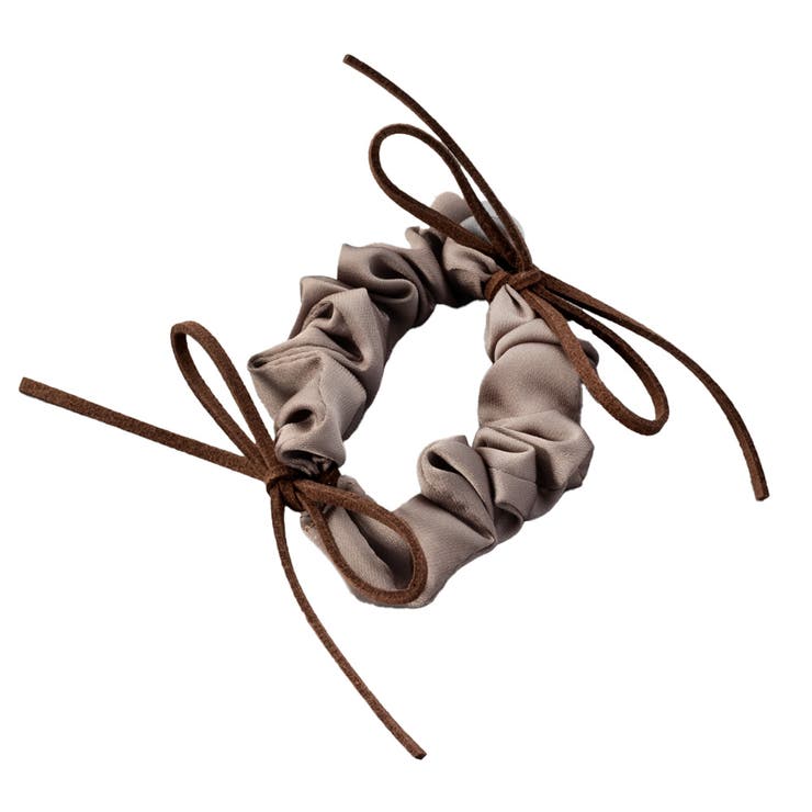 モカ | シュシュ ダブル リボン | CREAM-DOT